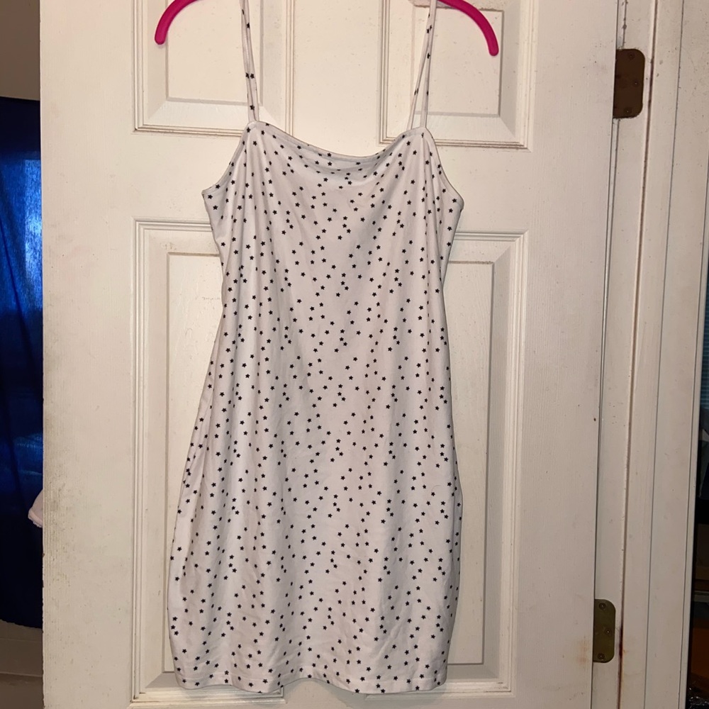 Star Print body con dress